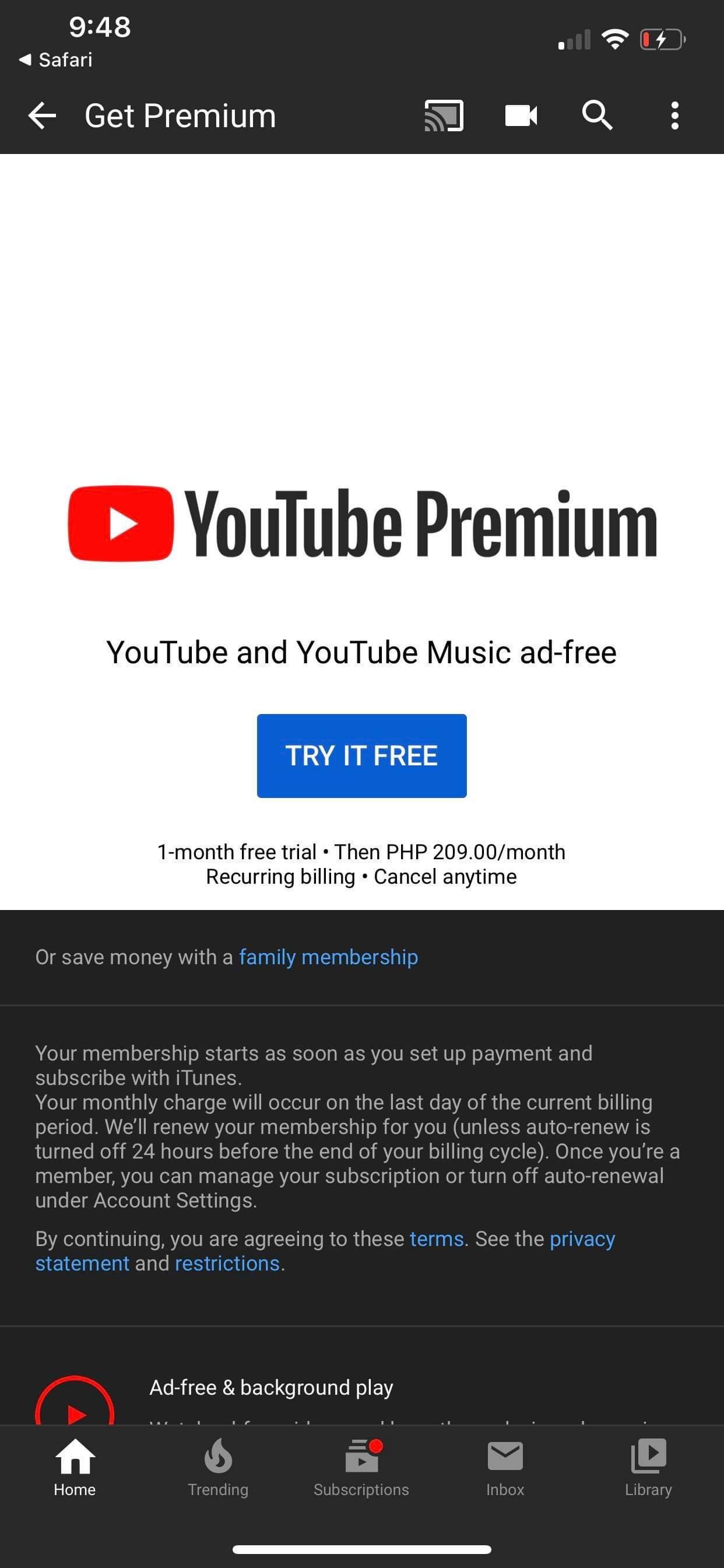 Youtube Premium Is More 30% More Expensive On IOS Than Android. – Kanto ...